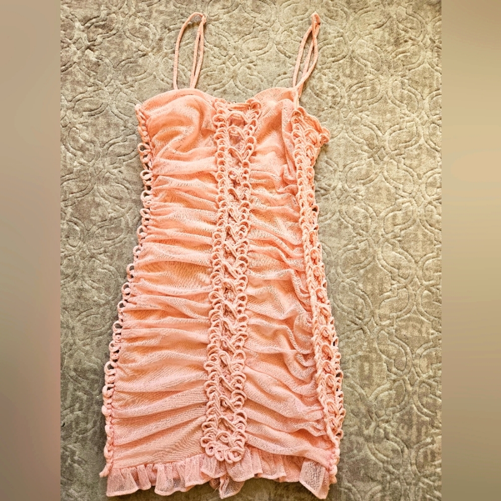 Bodycon blush pink dress, size S